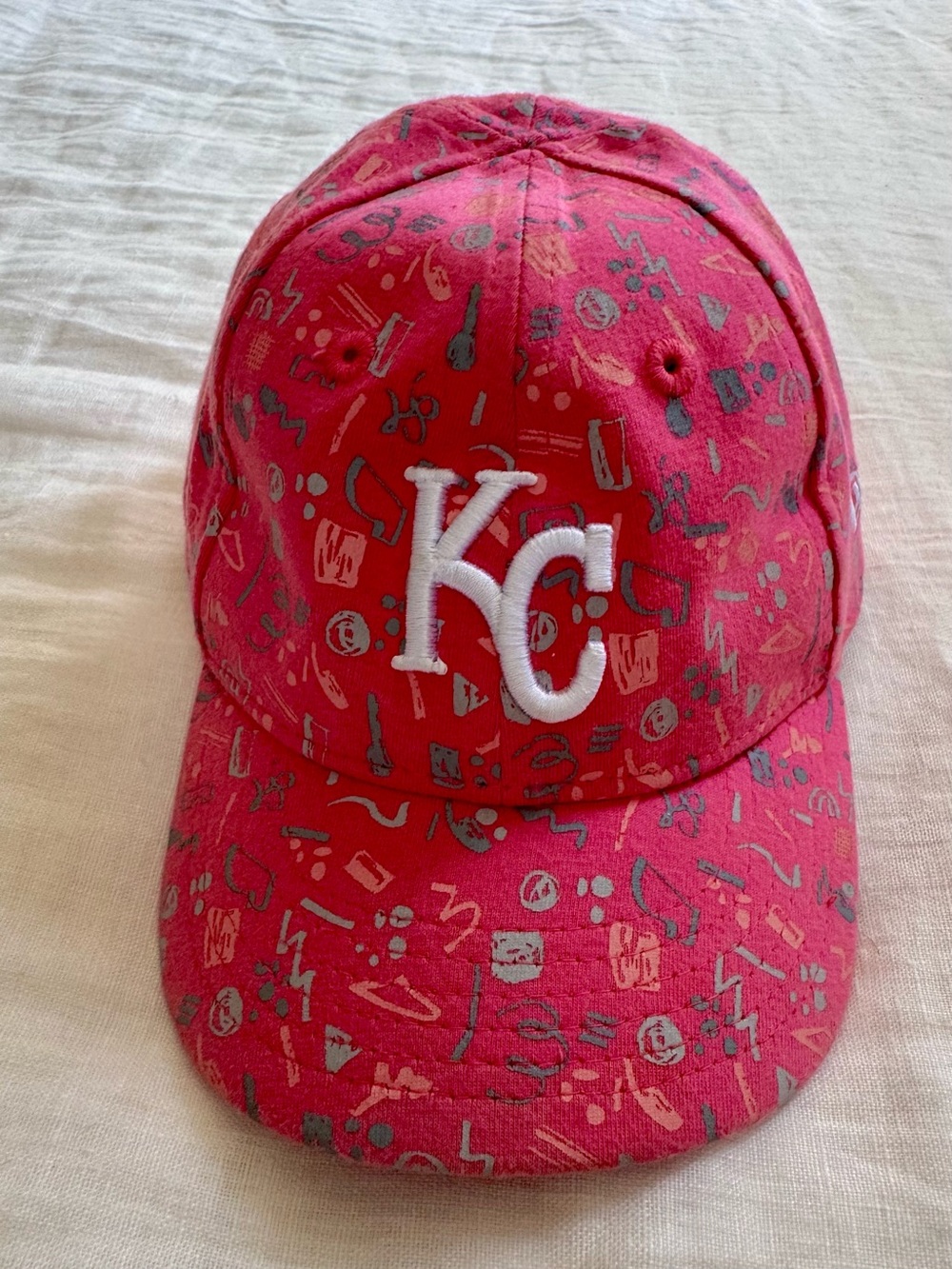 Infant Kansas City Royals pink embroidered baseball cap